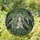 Nature & Fantasy Lovers' Emerald Sage Stained Glass Elven Woman Raven Forest Mosaic Stained Glass Suncatcher - 1