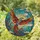 Nature Lovers' Vibrant Multi-Color Flying Bird Tiffany Stained Glass Jewel Tone Art Mosaic Stained Glass Suncatcher - DZ68APHpcw