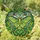 Nature Lovers' Vibrant Luna Moth Stained Glass Tiffany Style Lime Green Amber Foliage & Tendrils Stained Glass Suncatcher - 1