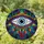Art Lovers' Intricate Tiffany Style Evil Eye Stained Glass Mosaic Jewel Tone Red Amber Blue Green Stained Glass Suncatcher - 1