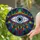 Art Lovers' Intricate Tiffany Style Evil Eye Stained Glass Mosaic Jewel Tone Red Amber Blue Green Stained Glass Suncatcher - 2