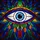 Art Lovers' Intricate Tiffany Style Evil Eye Stained Glass Mosaic Jewel Tone Red Amber Blue Green Stained Glass Suncatcher - 5