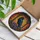 Mystical Art Lovers' Tiffany Stained Glass Raven Iridescent Teal Wings Glowing Purple Crystals Gothic Frame Amber Orange Mosaic Stained Glass Suncatcher - 3
