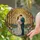 Couples' Golden Amber Stained Glass Wedding Embrace, Intricate Autumn Forest & Jewel Tones Stained Glass Suncatcher - UCxkwo4mNI