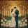 Couples' Golden Amber Stained Glass Wedding Embrace, Intricate Autumn Forest & Jewel Tones Stained Glass Suncatcher - 5
