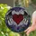 Gothic Art Lovers' Ruby Red Heart Spiderweb Bat Wings Stained Glass Mosaic Stained Glass Suncatcher - Jcv4EWvEAJ