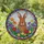 Nature Lovers' Vibrant Tiffany Stained Glass Brown Rabbit Garden Floral Mosaic Art Stained Glass Suncatcher - W7k_GOxKbm