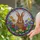 Nature Lovers' Vibrant Tiffany Stained Glass Brown Rabbit Garden Floral Mosaic Art Stained Glass Suncatcher - wSyyaa9UDx