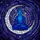 Art Admirers' Intricate Tiffany Stained Glass Blue Buddha Cosmic Moon Mosaic Deep Blue Gold Stained Glass Suncatcher - 5