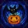 Halloween Enthusiasts' Mystical Stained Glass Bat Pumpkin Mosaic Jewel Tones, Dark Blue Purple Swirls Stained Glass Suncatcher - 5