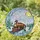 Vintage Train Enthusiasts' Tiffany Style Steam Locomotive Winter Mosaic Amber Blue Stained Glass Suncatcher - 1