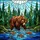 Nature Lovers' Tiffany Style Stained Glass Bear River Forest Jewel Tone Mosaic Stained Glass Suncatcher - 5