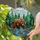 Nature Lovers' Tiffany Style Stained Glass Bear River Forest Jewel Tone Mosaic Stained Glass Suncatcher - u2INKIOUl7