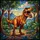 Dinosaur Art Lovers' Vibrant Stained Glass T-Rex Roar, Tiffany Style Jewel Tone Jungle Mosaic Pattern with Bold Black Lines Stained Glass Suncatcher - 5