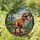 Dinosaur Art Lovers' Vibrant Stained Glass T-Rex Roar, Tiffany Style Jewel Tone Jungle Mosaic Pattern with Bold Black Lines Stained Glass Suncatcher - 1