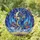 Fantasy Art Lovers' Tiffany Style Stained Glass Blue Dragon Cosmic Night Sky Mosaic Stained Glass Suncatcher - 1