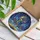 Fantasy Art Lovers' Tiffany Style Stained Glass Blue Dragon Cosmic Night Sky Mosaic Stained Glass Suncatcher - 3