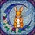 Art Lovers' Tiffany Style Amber Rabbit Crescent Moon Jewel Tone Stained Glass Celestial Floral Mosaic Stained Glass Suncatcher - 5