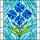 Art Lovers' Tiffany-Style Stained Glass Floral Art with Vibrant Blue Flowers and Luminous Teal Green Mosaic Stained Glass Suncatcher - 5