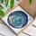 Dragon Lovers' Chibi Sleeping Dragon Stained Glass Art, Ethereal Blue Sky & Stars, Tiffany Style Jewel Tones Stained Glass Suncatcher - T66WMtR_98