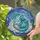 Dragon Lovers' Chibi Sleeping Dragon Stained Glass Art, Ethereal Blue Sky & Stars, Tiffany Style Jewel Tones Stained Glass Suncatcher - f10LL8d3tH
