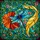 Nature Lovers' Tiffany Stained Glass Blue Dragonfly Floral Mosaic Jewel Tone Pattern Stained Glass Suncatcher - 5