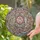 Art Lovers' Vibrant Rose Pink Amber Gold Tiffany Stained Glass Geometric Crystal Lotus Mosaic Stained Glass Suncatcher - 2