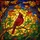 Nature Lovers' Ruby Red Cardinal Emerald Green Amber Tiffany Stained Glass Intricate Mosaic Stained Glass Suncatcher - 5