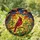 Nature Lovers' Ruby Red Cardinal Emerald Green Amber Tiffany Stained Glass Intricate Mosaic Stained Glass Suncatcher - 1
