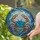 Ocean Lovers' Vibrant Stained Glass Crab Tiffany Style Underwater Mosaic Art in Aqua & Orange Jewel Tones Stained Glass Suncatcher - 2