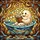 Cozy Aesthetic Fans' Whimsical Leaded Art Glass Ghost Bathtub Jewel Tone Pearlescent Amber Bronze Mosaic Stained Glass Suncatcher - 5