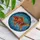 Art Lovers' Tiffany Style Stained Glass Goldfish Fiery Red Orange Blue Green Mosaic Pattern Stained Glass Suncatcher - 3