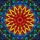 Art Lovers' Radiant Tiffany Stained Glass Sunflower Mosaic Red Orange Yellow Amber Crimson Stained Glass Suncatcher - 5
