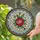 Art Lovers' Tiffany-Style Stained Glass Crimson Rose Emerald Green Leaves Starburst Mosaic Stained Glass Suncatcher - 2