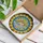 Serene Imagery Enthusiasts' Sleeping Baby Angel Stained Glass Celestial Radial Mosaic Jewel Tones Stained Glass Suncatcher - 3