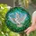 Art Lovers' Tiffany Style White Dove Olive Branch Jewel Tone Green Blue Mosaic Design Stained Glass Suncatcher - 2