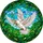Art Lovers' Tiffany Style White Dove Olive Branch Jewel Tone Green Blue Mosaic Design Stained Glass Suncatcher - 5