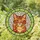 Cat Lovers' Intricate Tiffany Stained Glass Ginger Cat Winking Amber Orange Green Mosaic Stained Glass Suncatcher - 1