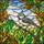 Nature Lovers' Vibrant Tiffany Stained Glass Titmouse Bird Intricate Gray Green Beige Mosaic Art Stained Glass Suncatcher - 5