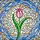 Art Lovers' Tiffany Style Stained Glass Vibrant Pink Tulip Organic Swirl Mosaic Stained Glass Suncatcher - 5