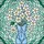 Art Enthusiast Glowing Tiffany Stained Glass Floral Torso Vase Pale Aqua Opal White Emerald Mosaic Stained Glass Suncatcher - 5