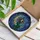 Mystical Art Fans' Tiffany Stained Glass Witch Moon Emerald Green Auburn Cosmic Pattern Stained Glass Suncatcher - JV7HO3DBJ2