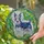 Scottish Terrier Lovers' Tiffany Stained Glass Mosaic Iridescent White Blue Purple Emerald Green Yellow Pattern Stained Glass Suncatcher - 2