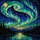 Stargazers' Jewel Tone Tiffany Glass Aurora Borealis Night Sky, Guiding Star Mosaic Stained Glass Suncatcher - 5