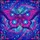 Cosmic Art Lovers' Tiffany Stained Glass Moth Ocelli Fuchsia Violet Blue Floral Mosaic Design Stained Glass Suncatcher - 5