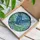 Bird Lovers' Intricate Glowing Blue Teal Stained Glass Budgerigar Flight Mosaic Stained Glass Suncatcher - 3