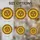 Statement Style Aficionados' Intricate Yellow Amber Brown Tiffany Glass Trefoil Sunflower Mosaic Art Stained Glass Suncatcher - 4