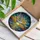 Nature Admirers' Stained Glass Seagull Sunset Ocean Mosaic Art, Tiffany Style Jewel Tones Teal Blue Orange Stained Glass Suncatcher - 3
