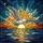 Nature Admirers' Stained Glass Seagull Sunset Ocean Mosaic Art, Tiffany Style Jewel Tones Teal Blue Orange Stained Glass Suncatcher - 5