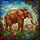 Elephant Lovers' Detailed Stained Glass Elephant Jigsaw Baby Mosaic Art Jewel Tones Stained Glass Suncatcher - 5
